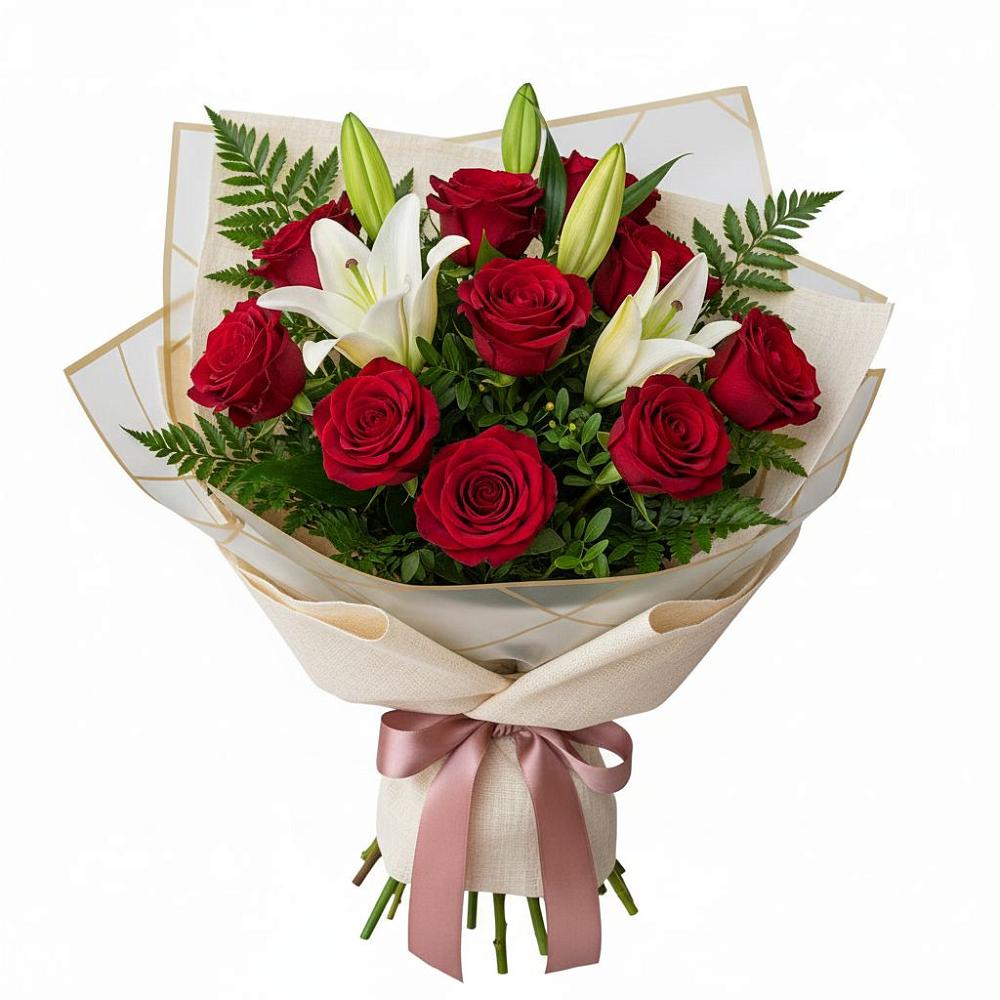 Букет цветов из: Лилии и Розы в Радице-Крыловке