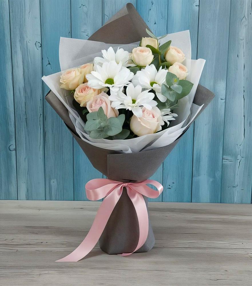 Букет цветов из: Хризантемы и Розы в Радице-Крыловке