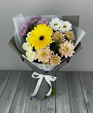 Букет цветов из:  Розы, Герберы и Хризантемы в Радице-Крыловке