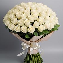 Букет 101 беля роза Белоснежка в Радице-Крыловке