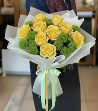 Букет цветов из:  Хризантемы и Розы #REPLACE_PRED# Радице-Крыловке