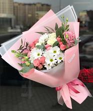 Букет цветов из:  Розы, Лизиантусы и Хризантемы в Радице-Крыловке