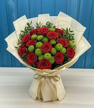 Букет цветов из:  Розы и Хризантемы в Радице-Крыловке