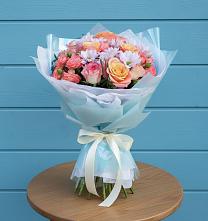 Букет цветов из:  Хризантемы и Розы в Радице-Крыловке