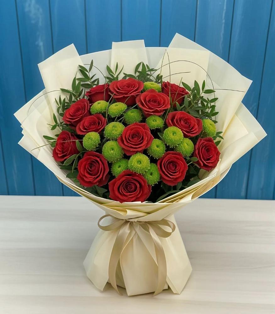 Букет цветов из: Розы и Хризантемы в Радице-Крыловке